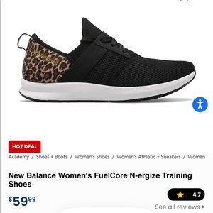 New Balance cheetah print/ black shoe